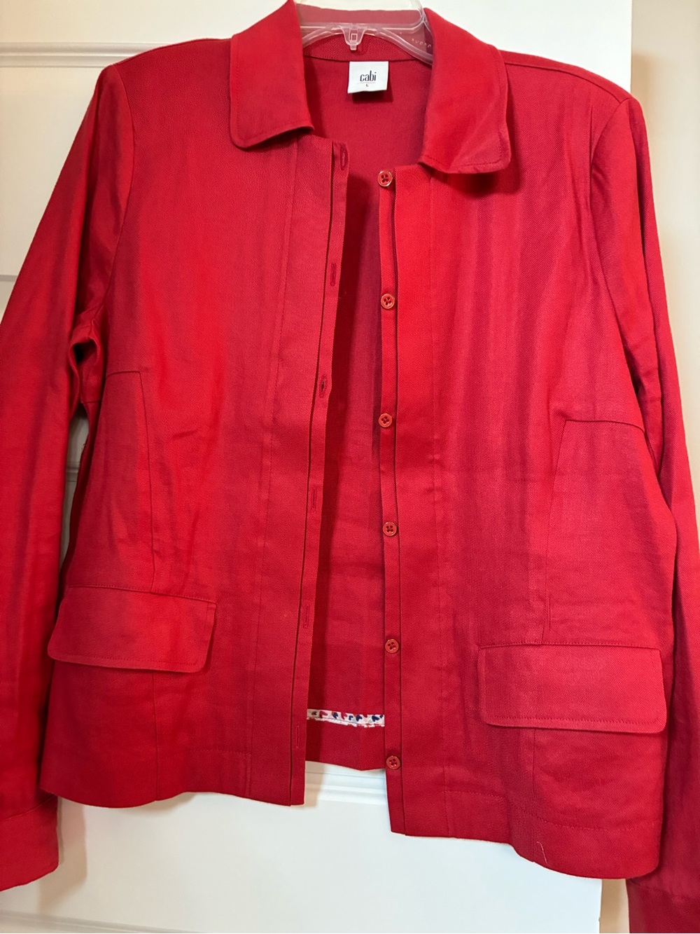 Cabi red jacket size Large